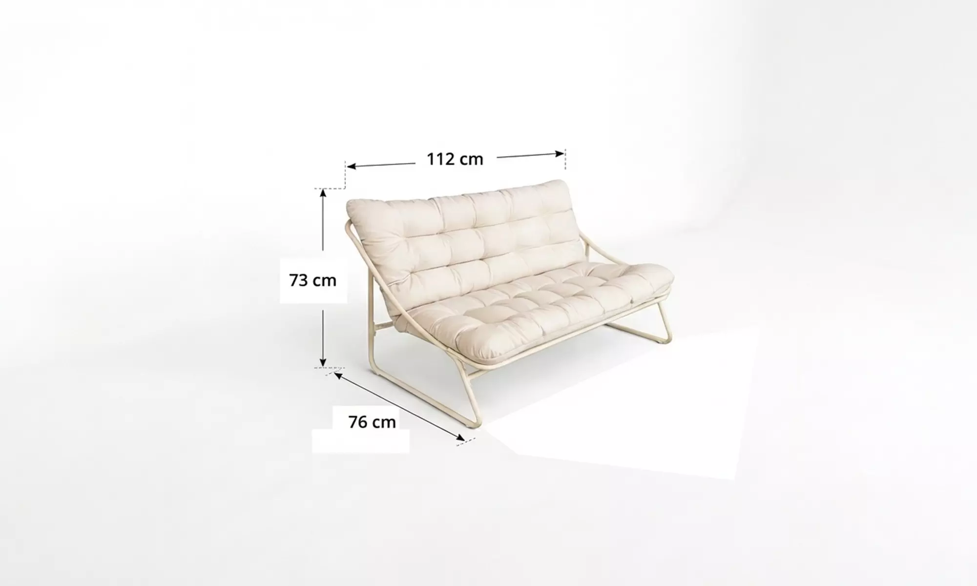 Salottino da giardino in acciaio