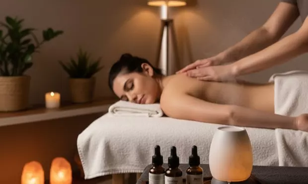 Masaje relajante con aceites esenciales y aromaterapia para 1 persona
