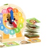 Image 1: One or Two Lion Wooden Teaching Clock for Learning Fun