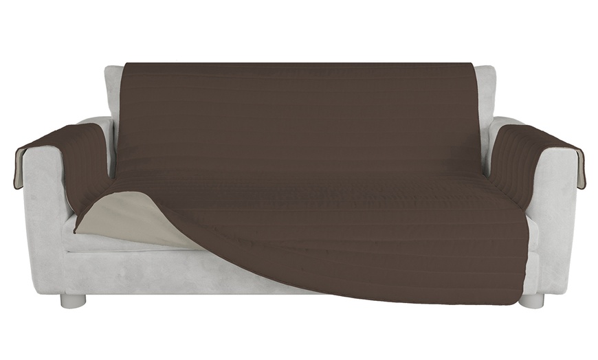 Image 8: Dubbelzijdige tweekleurige “Trendy” bankhoes