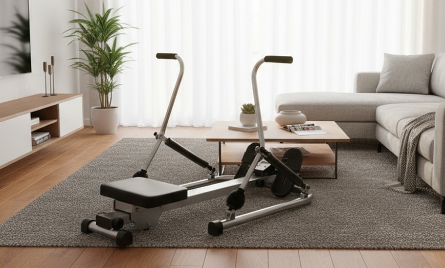 Image 1: Máquina de fitness de remo para casa con pantalla LCD