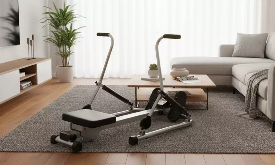 Máquina de fitness de remo para casa con pantalla LCD, con envío gratuito - Primary Image