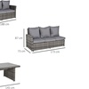Image 8: Outsunny Rattan-Effect Five-Seater Sofa Set