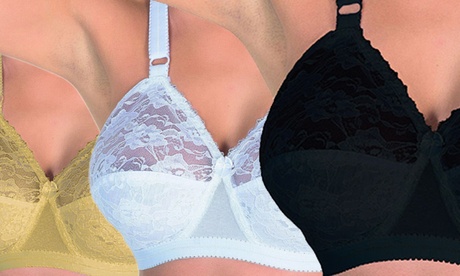 1 o 2 reggiseni modellanti in pizzo senza ferretto Aris, disponibili in varie taglie e 3 colori