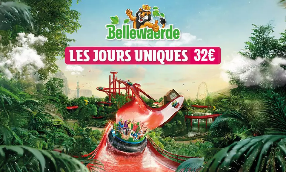 Pour une journée d'aventure au Bellewaerde Park du 1ᵉʳ juin au 20 juillet 2025, hors week-ends (32% de remise) - Primary Image