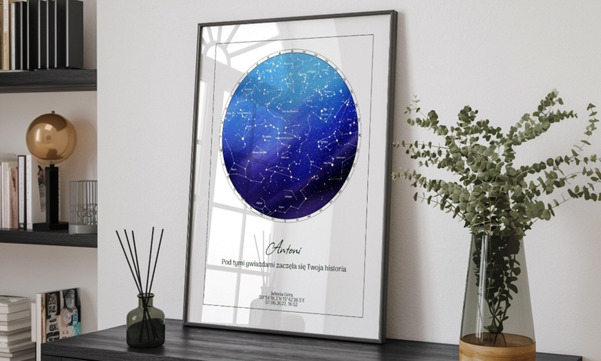 Image 8: Wyjątkowe plakaty z personalizowaną mapą nieba