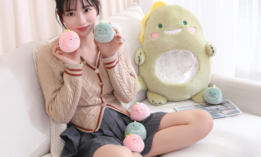 Image 23: Cute Cartoon Plush Stuffed Back Cushion