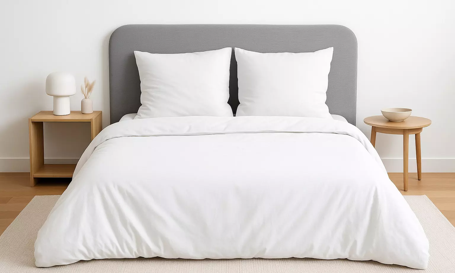 Parure de lit "Uni" micro lavée