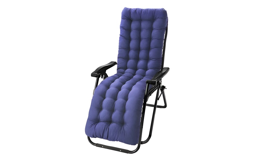 Image 4: Chaise pliante avec coussin et dossier inclinable