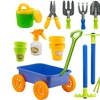 Image 3: Kids Gardening Play Set with Wheelbarrow and Tools