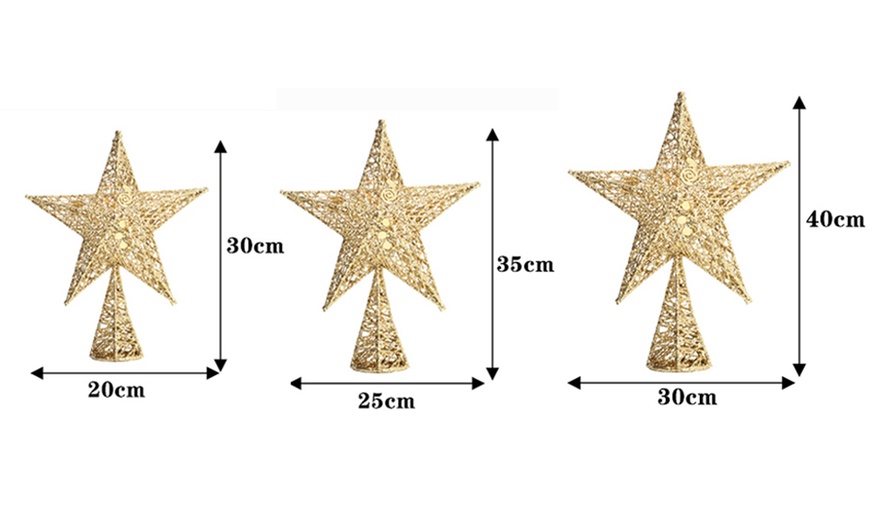 Image 6: Gold and Silver Star Christmas Tree Toppers
