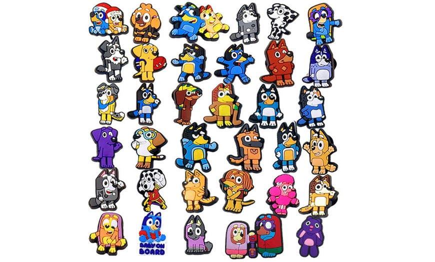 Image 13: 35-Piece Bluey Inspired Shoe Charms with Organiser