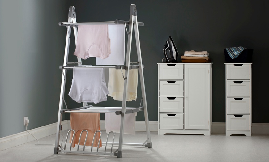 Image 1: Maxi Dry Three-Tier Heated Airer