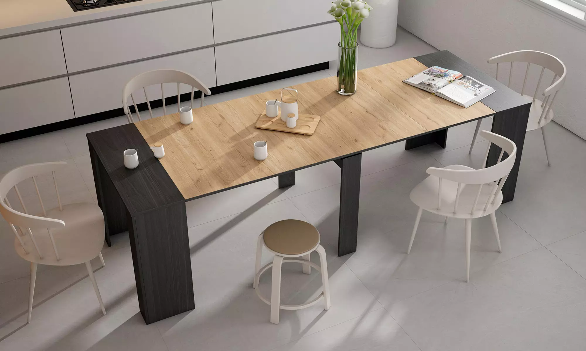 Extendable Console Table for 10 or 12 Diners