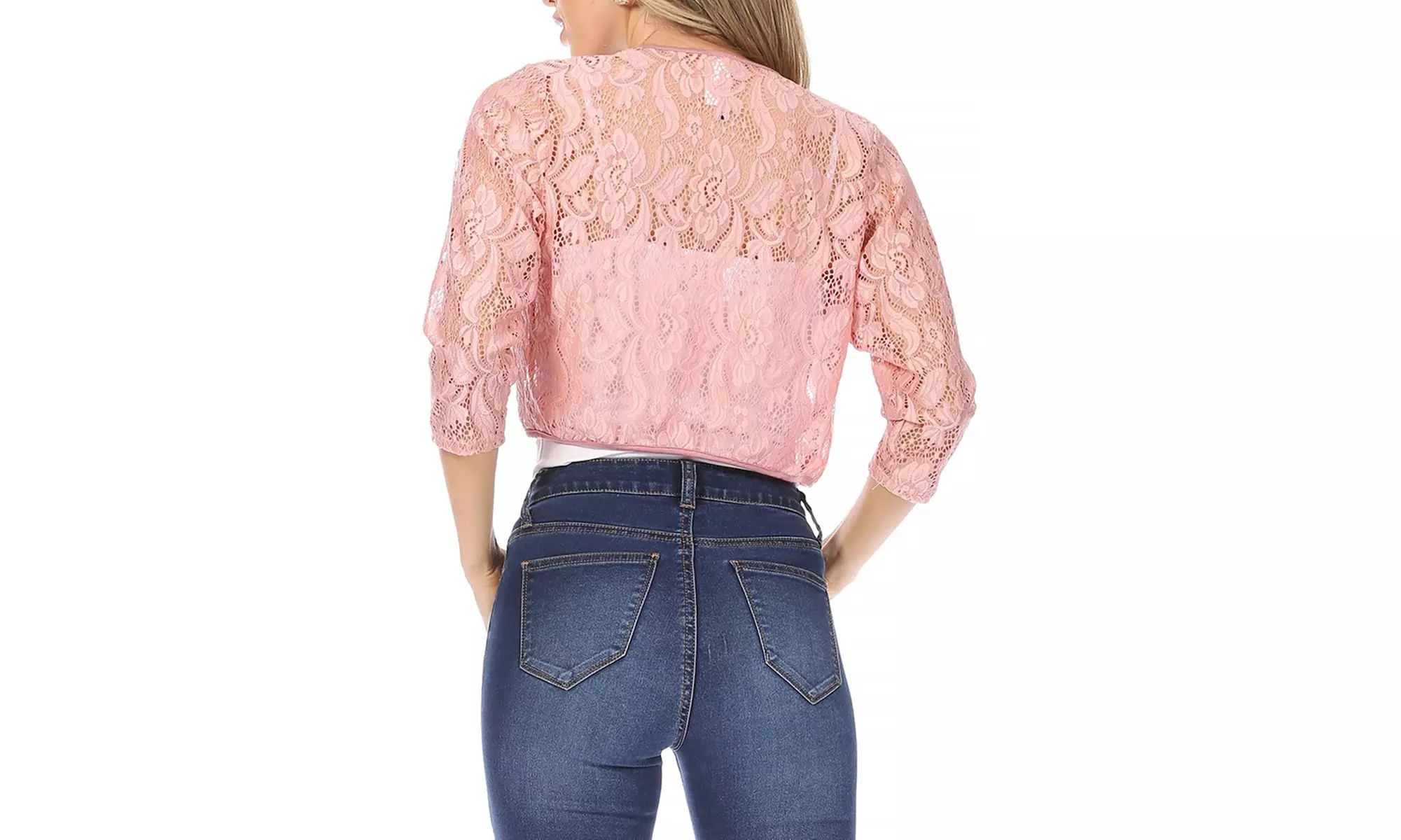 Women's Casual Crochet Lace Bolero Cardigan