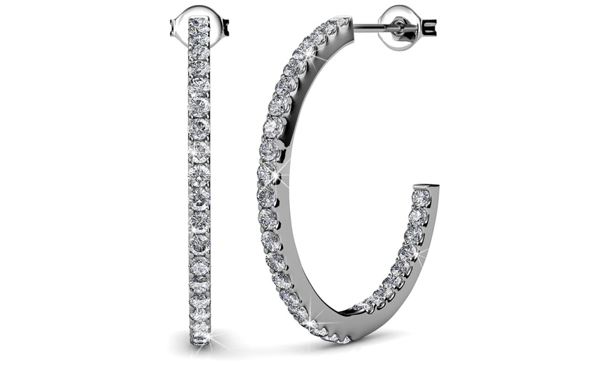 Image 4: 1 à 3 paires de boucles d'oreilles ornés de cristaux autrichiens