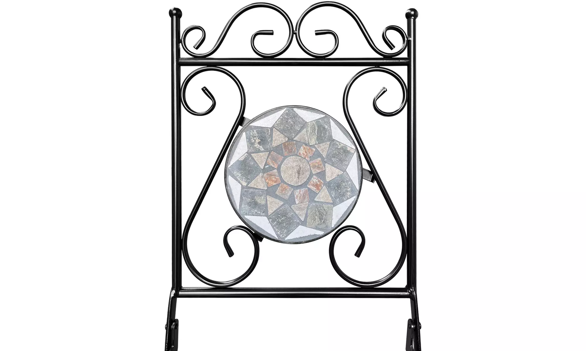 Set Bistrot con 2 sedie e 1 tavolo a mosaico