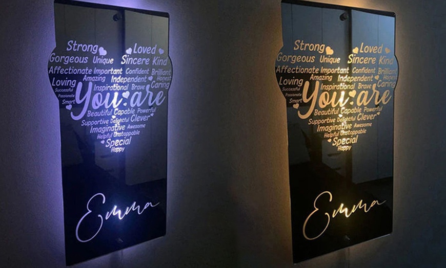 Image 4: One or Two Custom Mirror Signs from Justyling