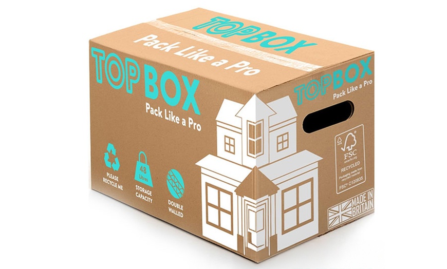 Image 7: TopBox Large 48 Litre Double Walled Multipack Moving and Storage Boxes