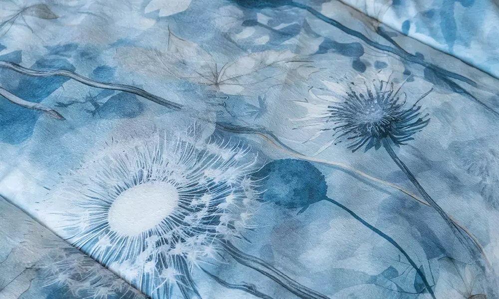 Doppelte Winterdecke aus Samt mit Digitaldruck