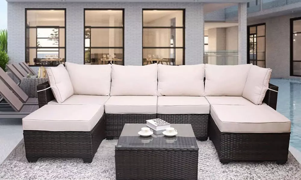 Set Salotto da Esterno in Polyrattan Componibile Shally Dogan