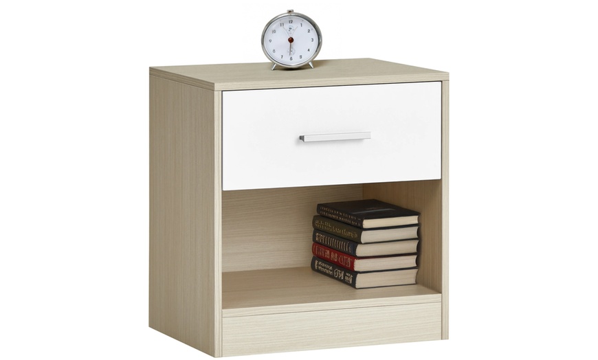 Image 5: Comodino con cassetto e spazio portalibri
