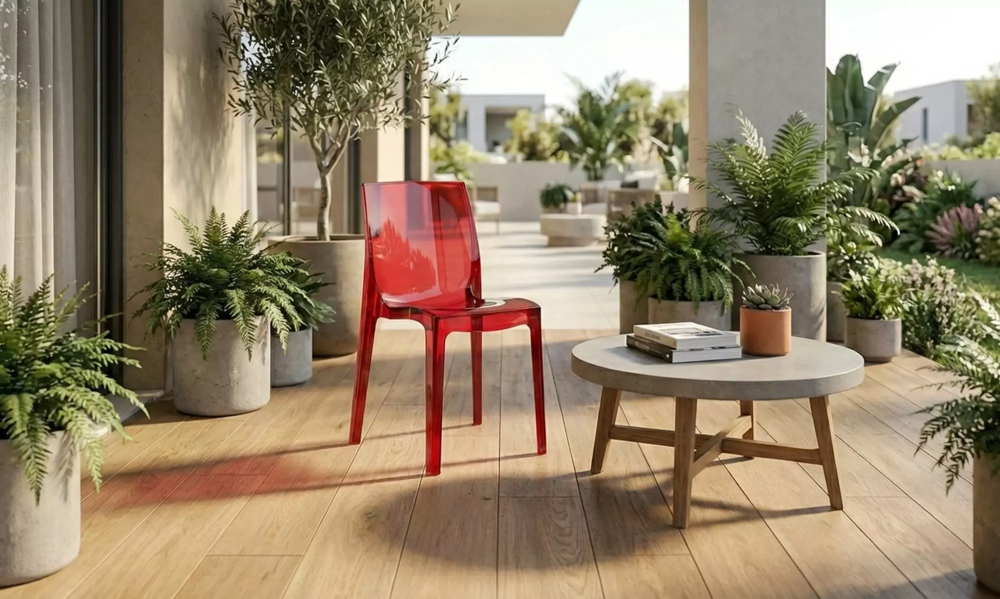 Chaise empilable "Jewel" par Weber Industries