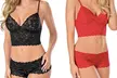 1 ou 2 ensembles bustier et boxer en dentelle, coloris au choix - Image 5