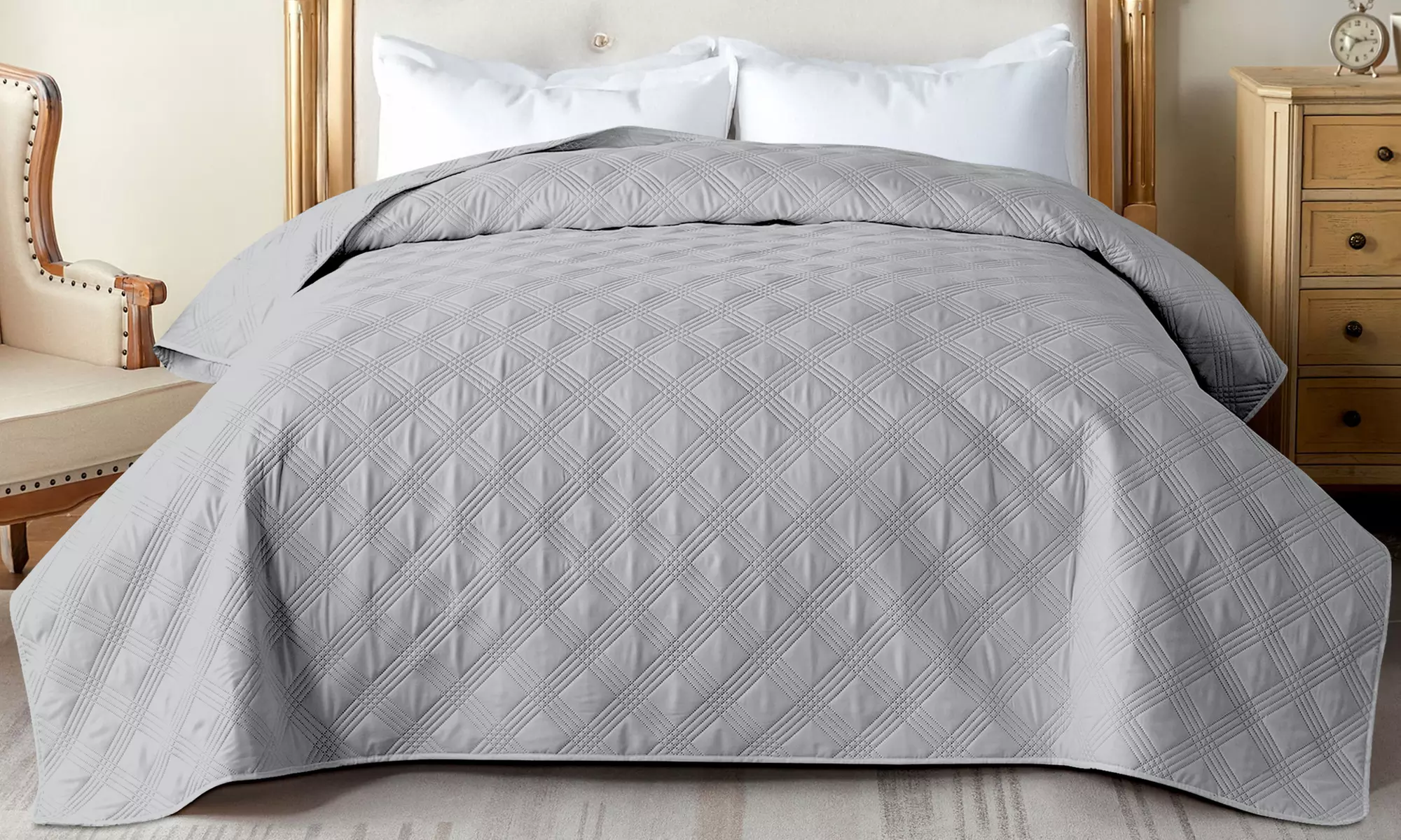 Couvre-lit léger matelassé "Birmingham" en satin