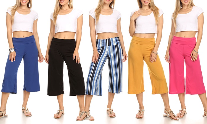 womens wide leg capris