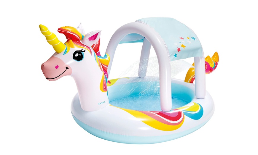Image 2: Unicorn Themed Kids Spray Pool