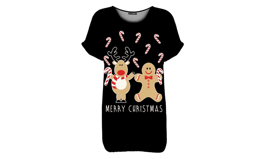 Image 4: T-shirt femme avec motif de Noël