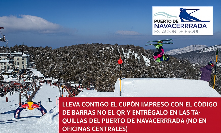 Image 1: Forfait de Esquí con Alquiler Opcional en Puerto Navacerrada