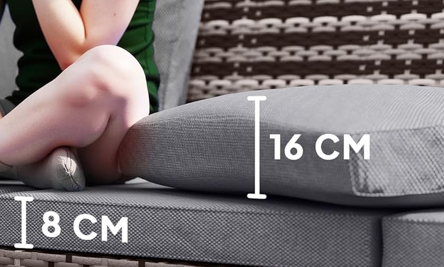 Image 7: Outsunny Six-Piece Rattan-Effect Outdoor Furniture Set