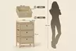 HOMCOM Chest of Drawers Dresser with Bamboo Frame - Image 3