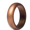 Image 9: 7 Pack Women's Silicone Wedding Bands Set Colorful Rubber Rings