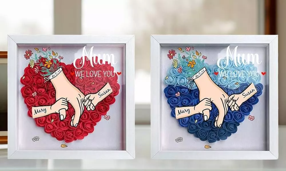 One or Two Personalized Wooden Family Birth Flowers by Justyling