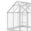 Image 2: Outsunny 6 x 6 ft Walk-In Polycarbonate Greenhouse