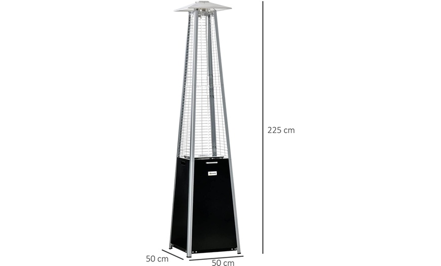 Image 5: Outsunny 2.25m Outdoor Patio Gas Heater with Cover