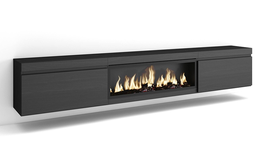 Image 29: Meuble TV suspendu avec grande capacité de rangement  