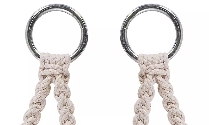 Image 5: Hangende macramé touwstoel met franjes 