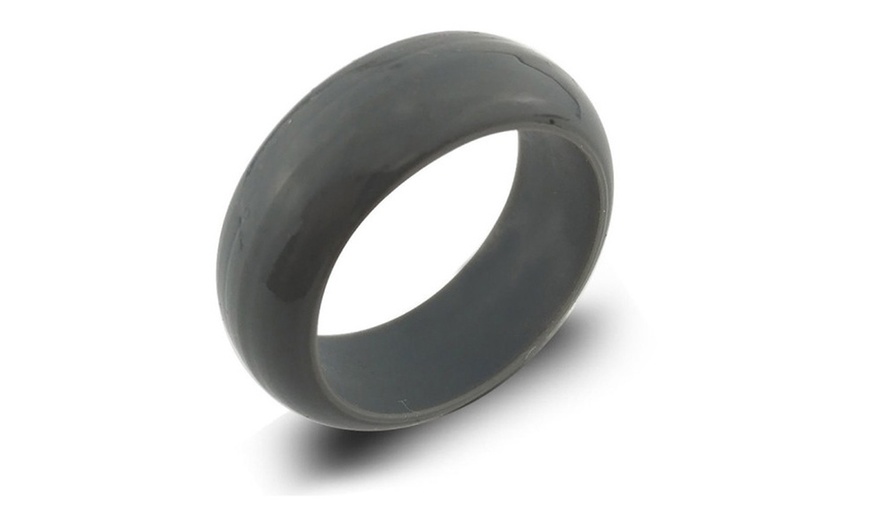 Image 6: Men's 7 Pack Silicone Rubber Wedding Ring Band Set
