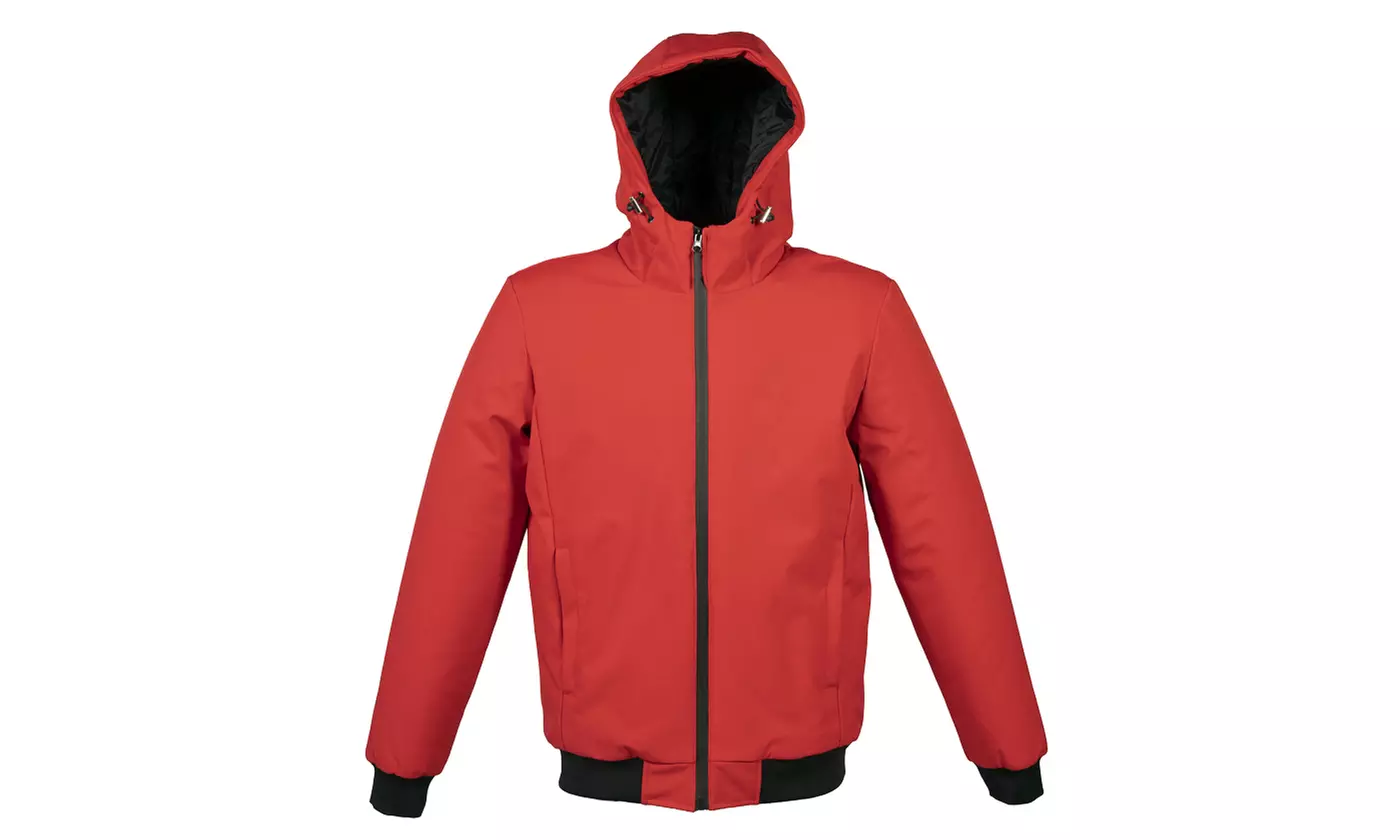 Giacca Uomo Softshell Impermeabile Traspirante 3000 mm con Cappuccio