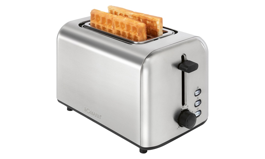 Image 7: Grille-pain 2 fentes en acier inoxydable Bomann