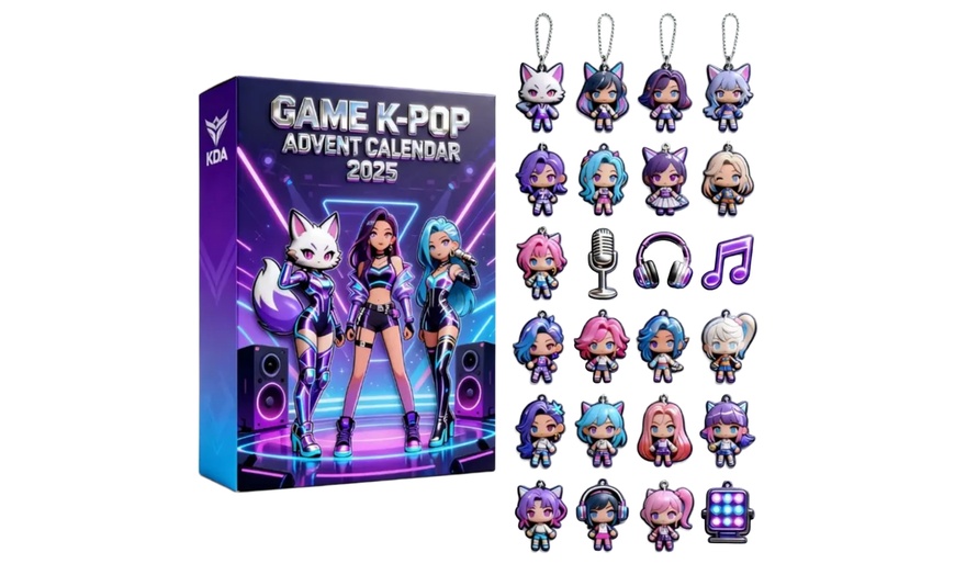 Image 2: K-Pop Demon Hunter-Inspired 2D Acrylic Pendent Advent Calendar