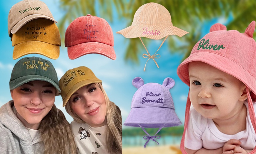 Image 1: Personalisierbare Baseball-Mütze oder Sonnenhut