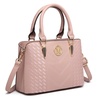 Image 21: PU Leather Texture Design Women's Handbag and Purse Set