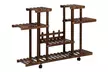 Artisasset 4-Layer 12-Seater Multifunctional Wheel Wooden Plant Stand - Second Medium