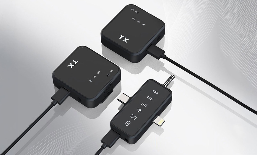 Image 8: 3-in-1 Wireless Lavalier Microphone