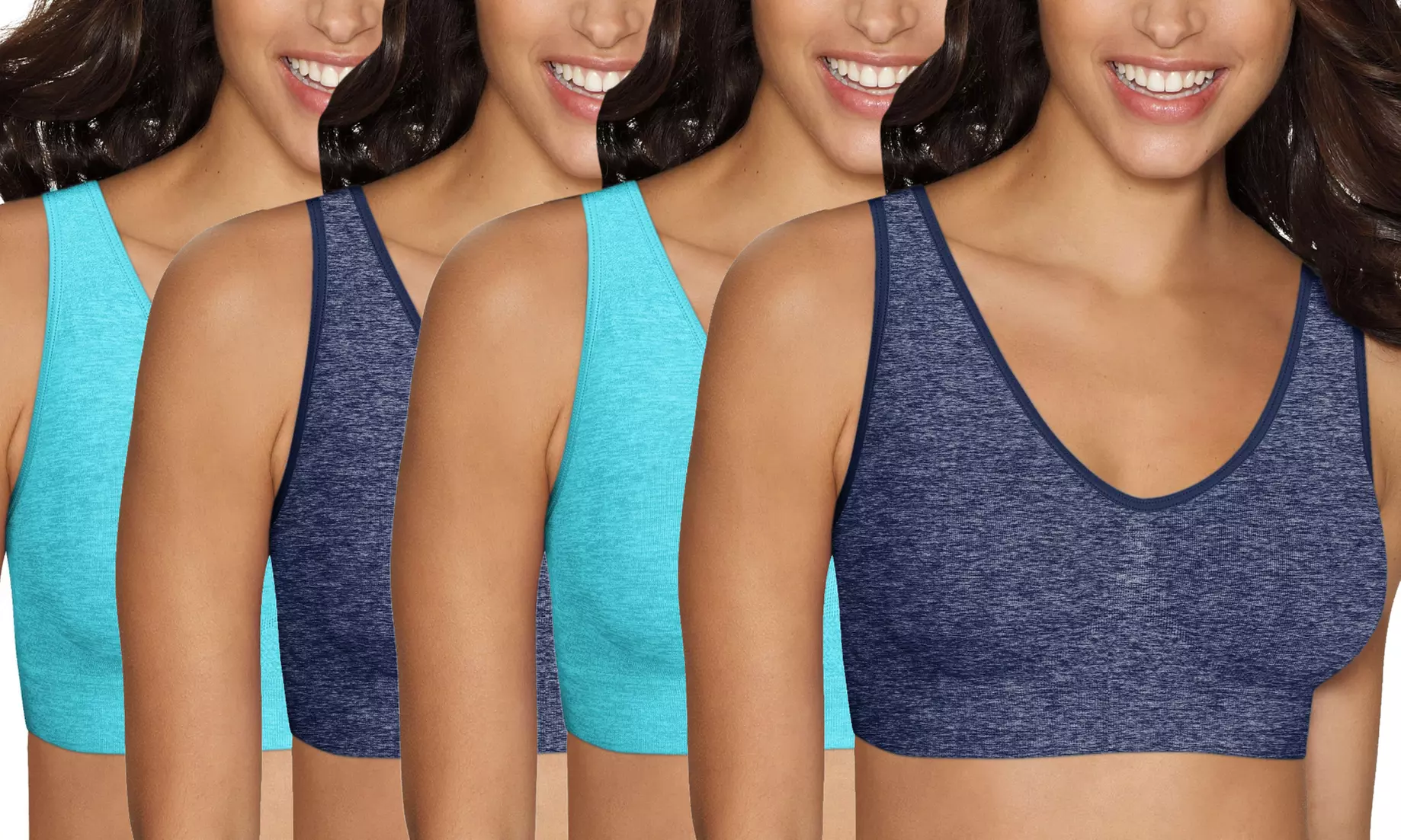 Hanes ComfortFlex-Fit Wireless Bra. Plus Sizes Available (4-Pack) - Second Medium
